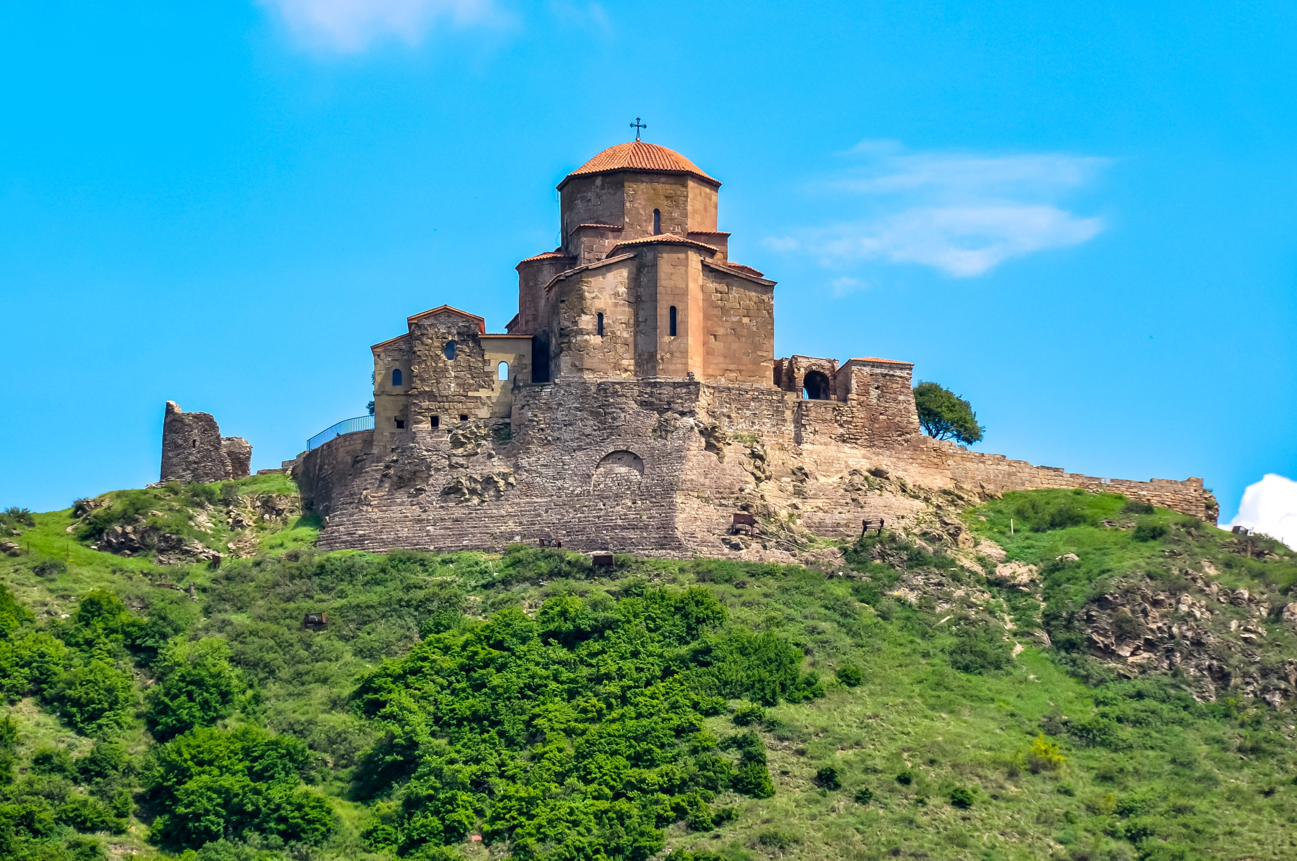 Ancient,Jvari,Monastery,(sixth,Century),In,Mtskheta,,Georgia