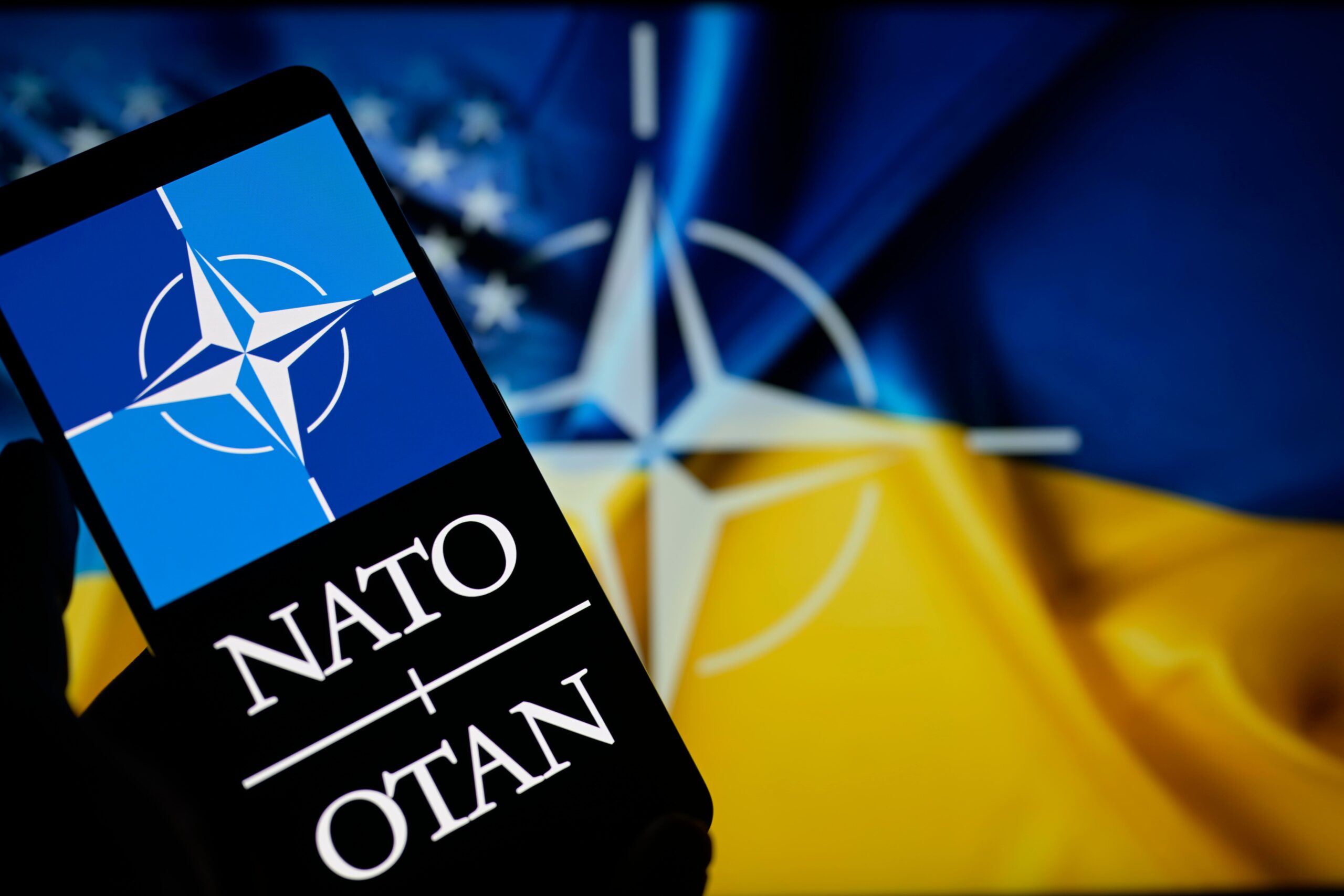The,Nato,-,Otan,Logo,Is,Being,Displayed,On,A