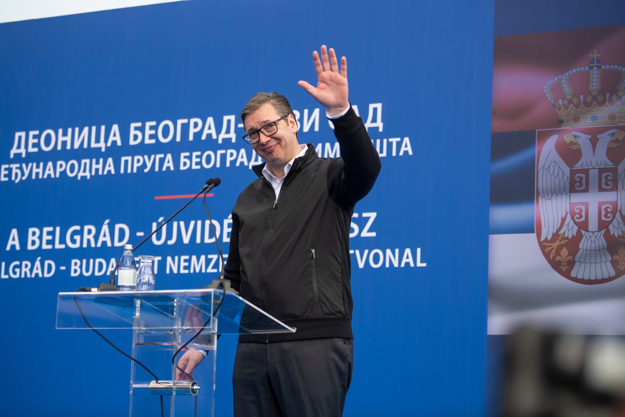Aleksandar,Vucic,,The,President,Of,Serbia,Speaks,To,The,Media